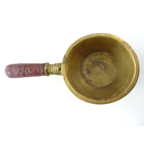 Vintage Chinese Iron Dragon Brass Coal Pot Design and Wooden Handle Antique - Picture 4 of 6